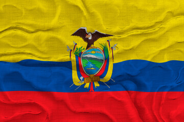 National flag  of Ecuador. Background  with flag  of Ecuador