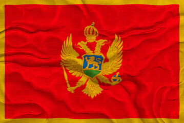 National flag  of Montenegro. Background flag  of Montenegro