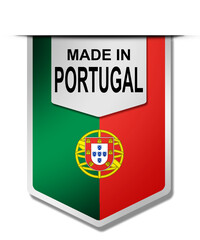 Made in Portugal word on hanging banner