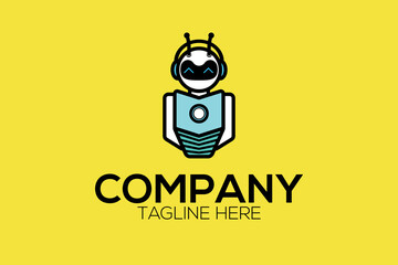 robot guard modern logo design