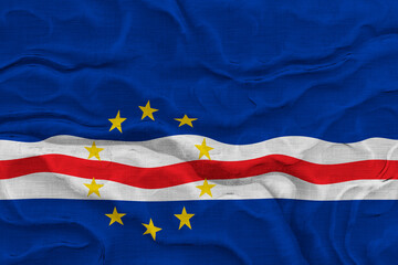 National flag of Cape Verde. Background  with flag  of Cape Verde.