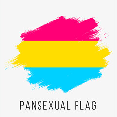 Pride Flag Pansexual LGBT Sexual Identity Design Template