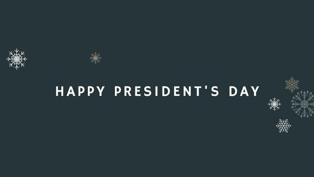 Happy President's Day wish image with snowflake