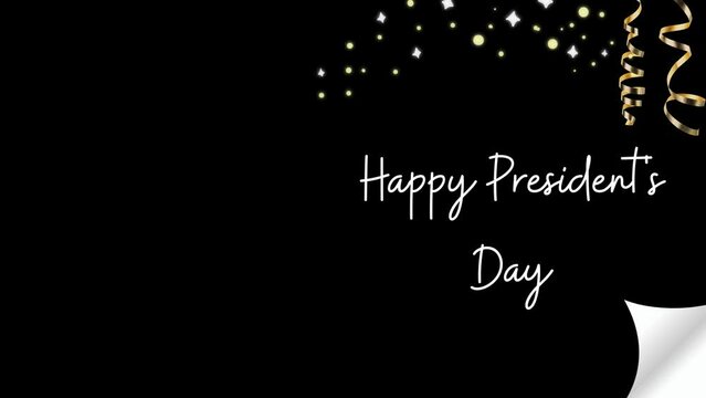 Happy President's Day wish image with stars background and glitters