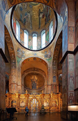 Fototapeta na wymiar Interior of St. Sophia Cathedral in Kyiv, Ukraine