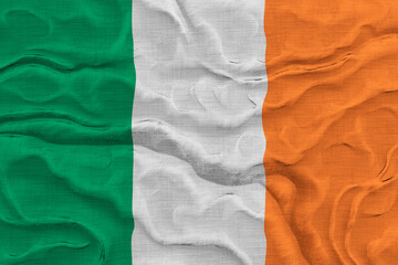 Fototapeta na wymiar National flag of Ireland. Background with flag of Ireland