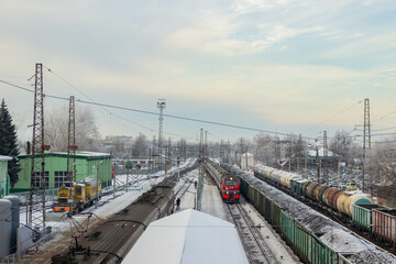 Obraz premium train in the city