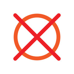 X cross rejected icon