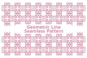 Abstract Geometric Line Seamless Colorful Pattern. Design Vector Illustration