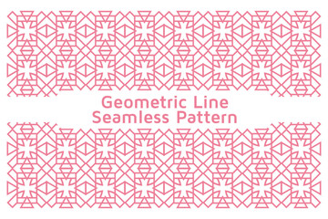Abstract Geometric Line Seamless Colorful Pattern. Design Vector Illustration