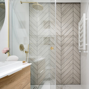 Luxury bathroom with stylish shower