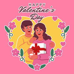valentine's day couple background design