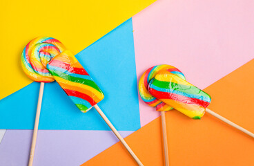 Colorful candies, lollypop
