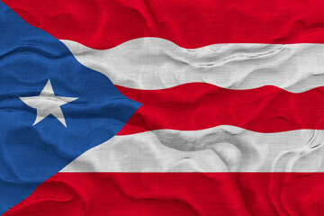 Naklejka premium National flag of Puerto-Rico. Background with flag of Puerto-Rico.