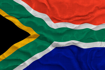 National flag of South Africa. Background  with flag of South Africa