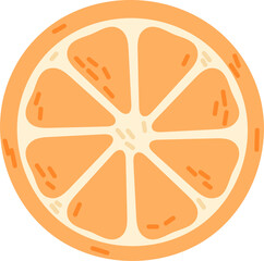 slice of orange flat style