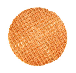Waffle wafer isolated on transparent background. PNG format	
