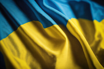 Ukraine flag background. Generative AI