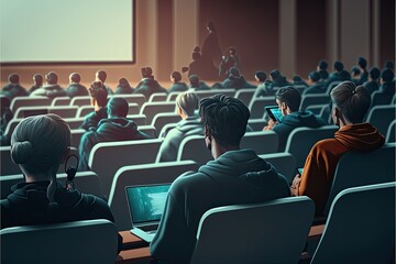 students in classroom, ai generated