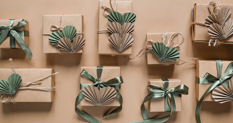 valentines day eco friendly packaging gifts in kraft pape,zero waste, eco friendly kraft paper...