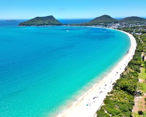 Port Stephens from the air on a blue summer's day