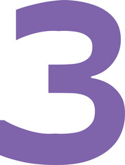Three number Vector Icon
