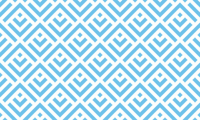 Abstract geometric pattern with stripes, lines. Seamless vector background. White and blue ornament. Simple lattice graphic design