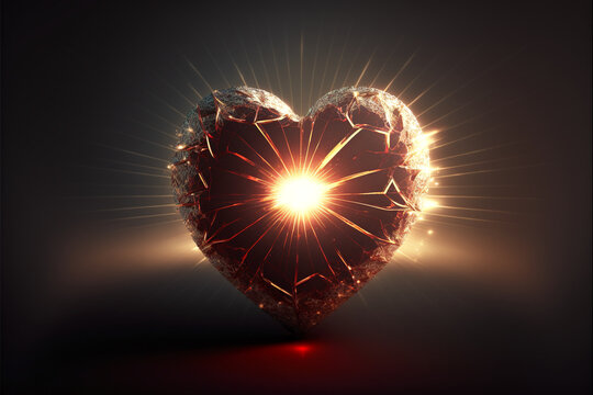 An exploding heart Generative AI