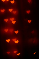 Heart shaped bokeh background. Great to use on Valentine's Day.
