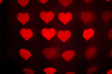 Heart shaped bokeh background. Great to use on Valentine's Day.