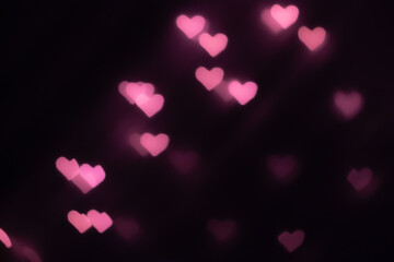 Heart shaped bokeh background. Great to use on Valentine's Day.