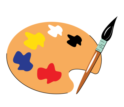 palette painting and paintbrush - Powered by Adobe