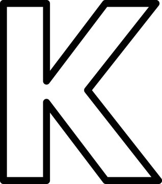 K alphabet Vector Icon
