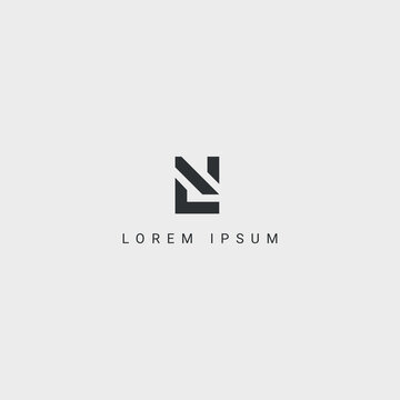Modern abstract letter NL LN logo initial based Monogram icon vector.