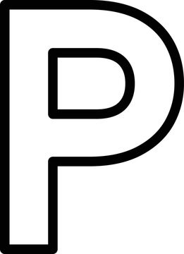 P alphabet Vector Icon
