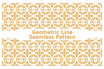 Geometric Line Seamless Pattern Design on White Background