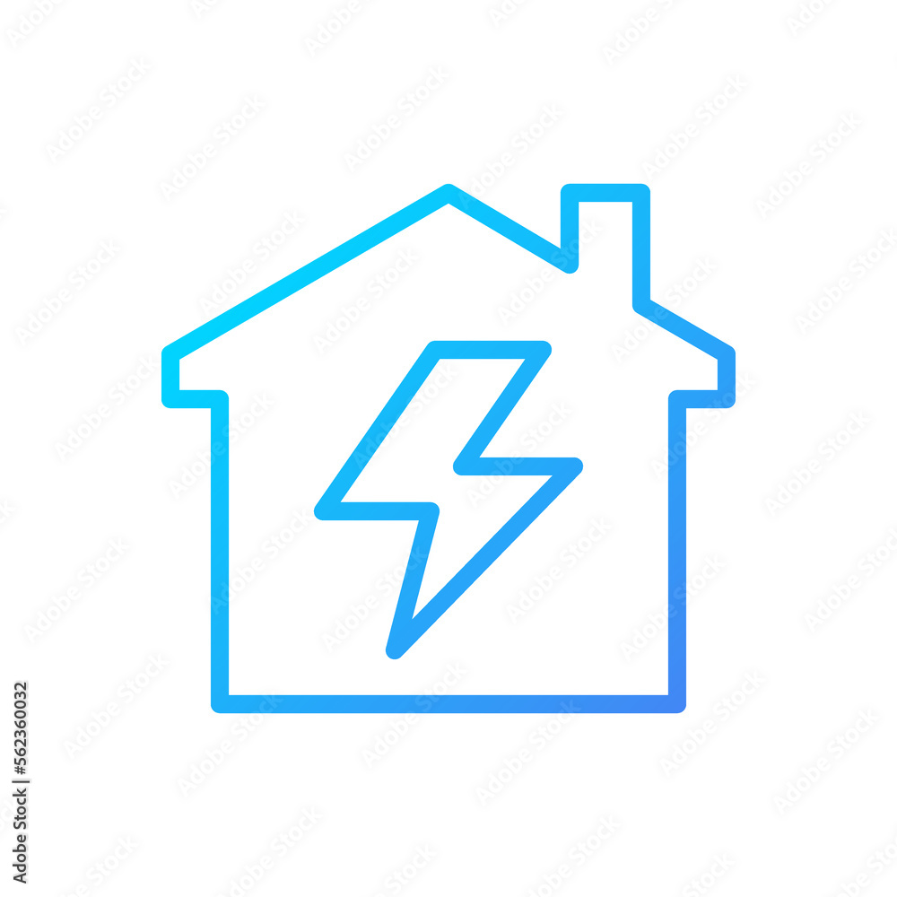 Poster electricity pixel perfect gradient linear vector icon. home lighting. public utility service. electr
