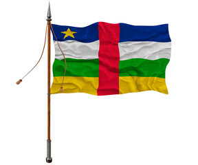 National flag ofCentral Arican Republic. Background  with flag ofCentral Arican Republic