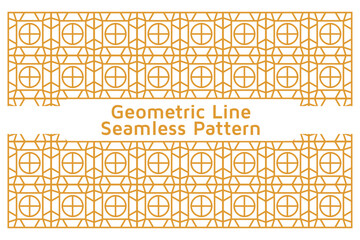 Geometric Line Seamless Pattern Design on White Background