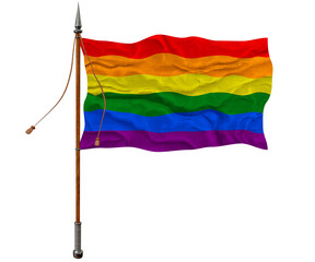 National Flag of Gay Pride. Background  with flag of Gay Pride