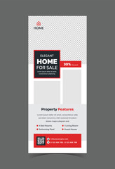 Roll up banner for real estate, home for sale real estate roll up banner, pull up banner template