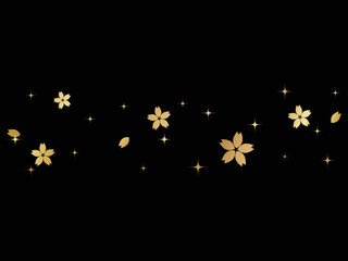 キラキラと桜の花　ゴールド