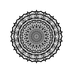 Set of hand drawing zentangle mandalas.Hand drawn mandala with moon, yin yang, om symbol in vector. Perfect set for surface of design, textiles, posters, tattoos in indian yoga style