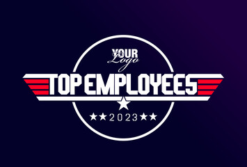 Top Employees 2023 vector typography.