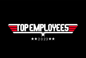 Top Employees 2023 vector typography.