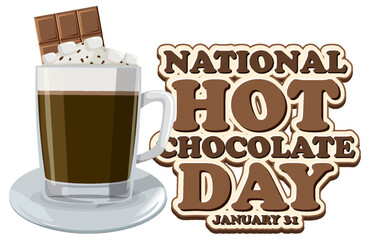 National Hot Chocolate Day Banner Design