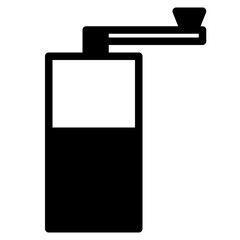 Coffee grinder. Glyph icon. transparency background