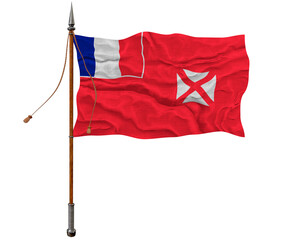 National flag of Wallis and futuna.  Background  with flag of  Wallis and futuna.