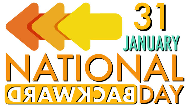 National backward day banner design