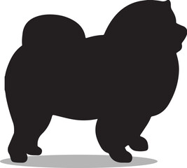 Chow Chows Silhouette, cute Chow Chows Vector Silhouette, Cute Chow Chows cartoon Silhouette, Chow Chows vector Silhouette, Chow Chows icon Silhouette, Chow Chows Silhouette illustration, Chow Chows